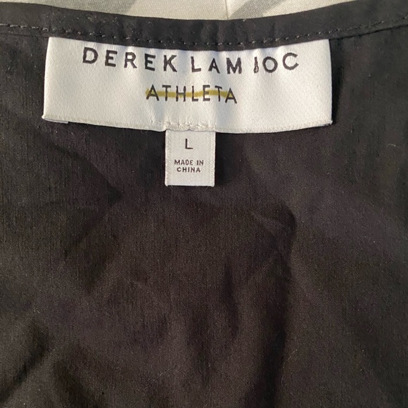 NWT Athleta x Derek Lam Leather Black Top Women’s Oversized Size Large - Picture 7 of 10